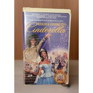 Rodgers & Hammerstein's Cinderella VHS, 1997, Clam Shell Brandy Whitney Houston